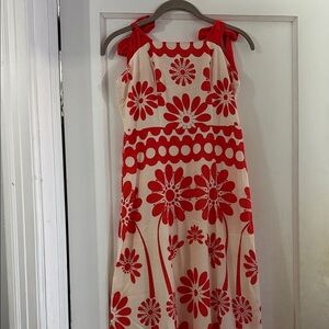 Red Floral Kids Dress